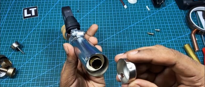 How to make a hot air gun for soldering from a regular soldering iron