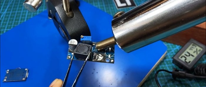 How to make a hot air gun for soldering from a regular soldering iron