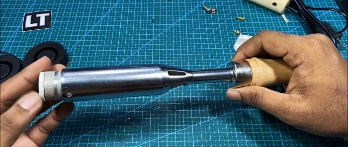 How to make a hot air gun for soldering from a regular soldering iron