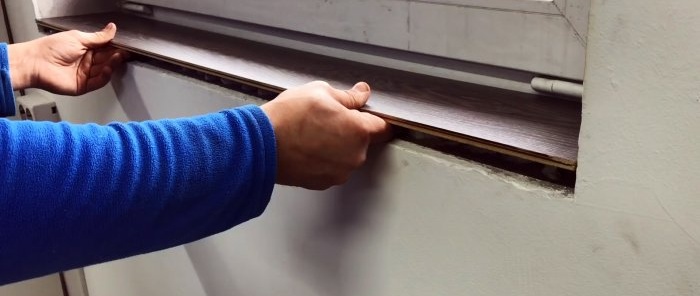 How to make window or door slopes from leftover laminate and save a lot of money