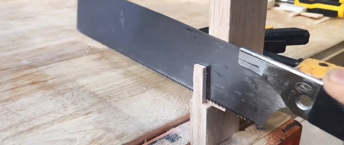 How to make a permanent tongue-and-groove joint