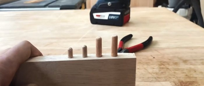 How to fasten dowels in wood using the principle of anchors in concrete