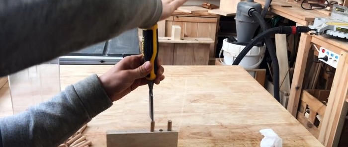 How to fasten dowels in wood using the principle of anchors in concrete