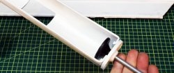 How to make a sealant gun for a screwdriver from a PVC pipe