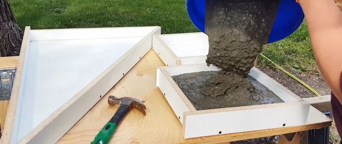 How to make a mold and produce large-format concrete tiles quickly and efficiently