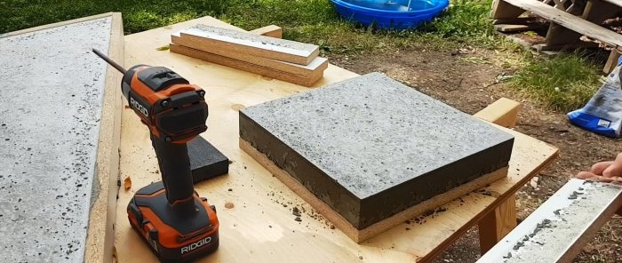 How to make a mold and produce large-format concrete tiles quickly and efficiently