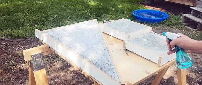 How to make a mold and produce large-format concrete tiles quickly and efficiently