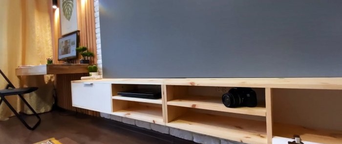 How to make a hanging TV stand with hidden mount