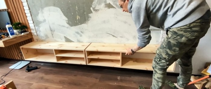 How to make a hanging TV stand with hidden mount