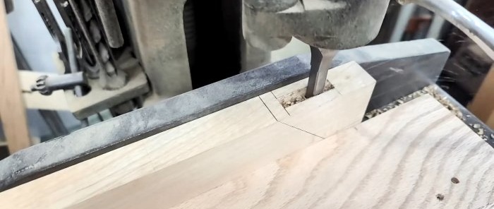 How to join wooden pieces without glue using a tenon and spacer wedges