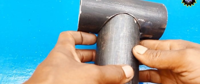 Inserting a pipe into a pipe, how to correctly mark and cut the joining area without special tools