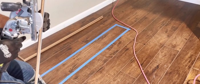 How to replace a laminate board in the middle without dismantling the adjacent ones