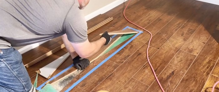 How to replace a laminate board in the middle without dismantling the adjacent ones