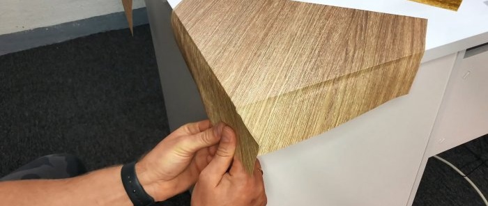 How to stick self-adhesive film on the corners and edges of furniture