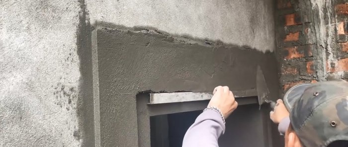 How to decorate window or door openings with cement plaster