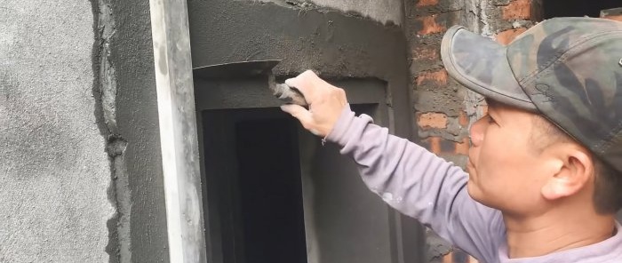 How to decorate window or door openings with cement plaster