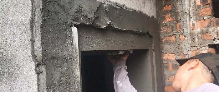 How to decorate window or door openings with cement plaster