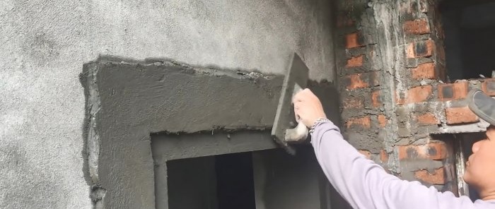 How to decorate window or door openings with cement plaster