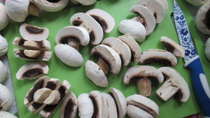 How to dry champignons without a dryer