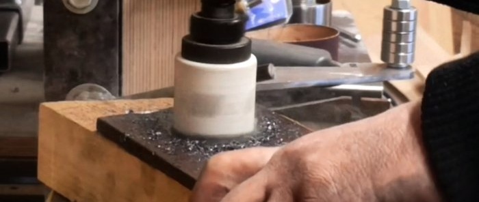 How to make a pulley for a grinder without a lathe from a piece of pipe