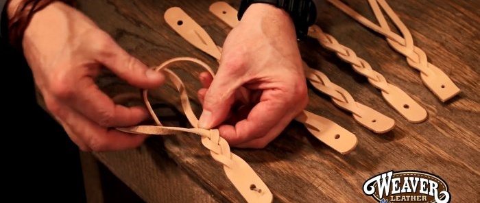 How to braid a pigtail without unnecessary cuts and make a simple bracelet from a strip of leather