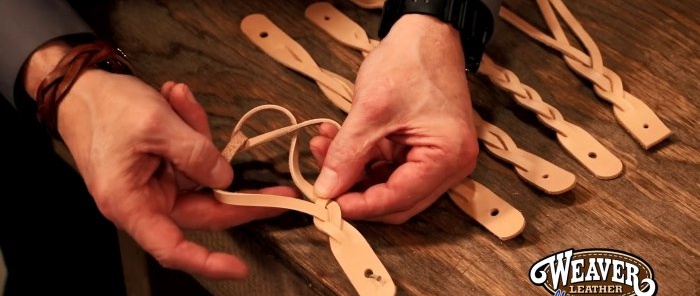 How to braid a pigtail without unnecessary cuts and make a simple bracelet from a strip of leather