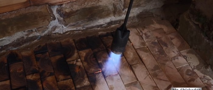 How to make a workshop floor from wooden blocks