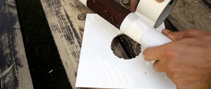 How to drill a tile under a socket box with a crown or a thin drill