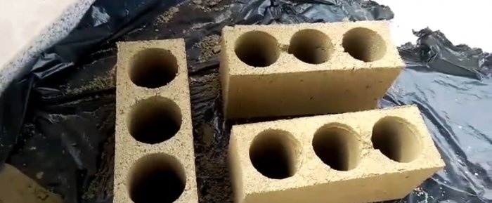 How to make a simple mold for casting cement blocks from boards and PVC pipe