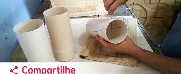 How to make a simple mold for casting cement blocks from boards and PVC pipe