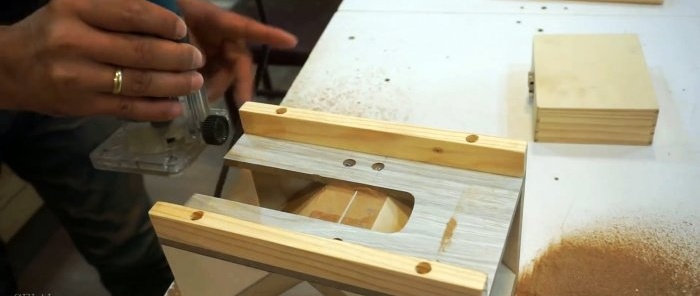 How to make a jig for a router for a dovetail box joint