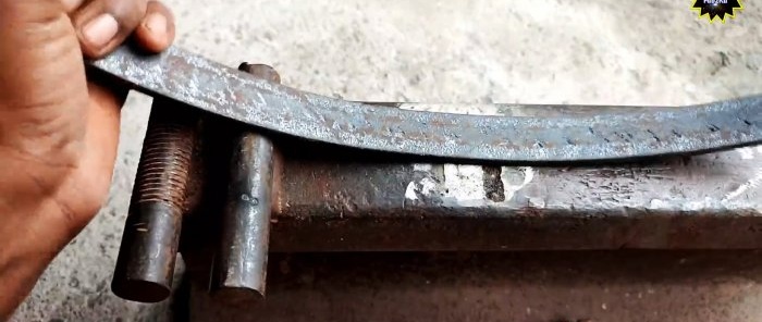 How to make a device for bending a steel strip flat and on edge