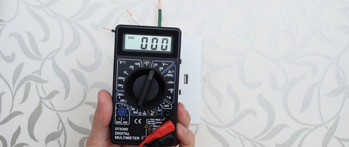 How to determine where zero and phase are using a multimeter