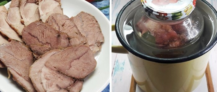 How to cook real boiled pork in a glass jar