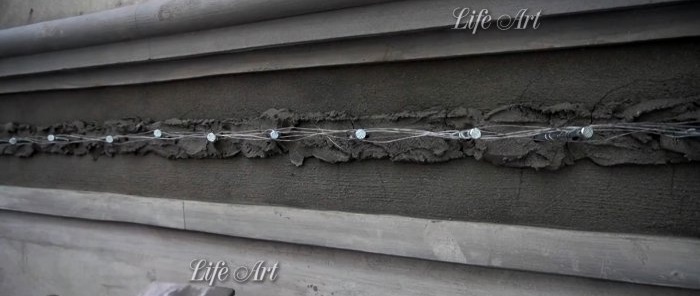 How to decorate a façade in the form of a cement spiral