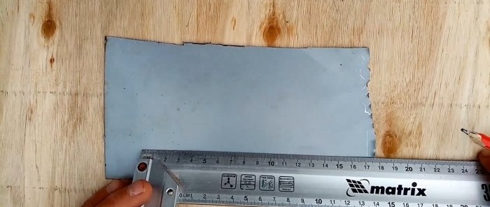 How to make a simple cord clamp from a piece of tin for smooth brick laying