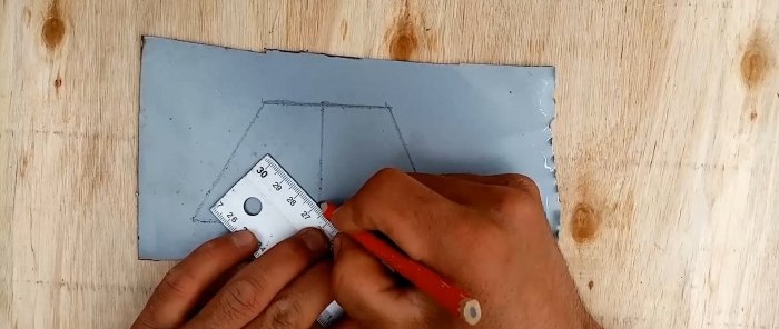 How to make a simple cord clamp from a piece of tin for smooth brick laying