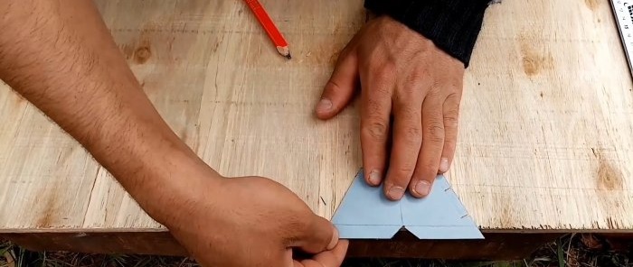 How to make a simple cord clamp from a piece of tin for smooth brick laying