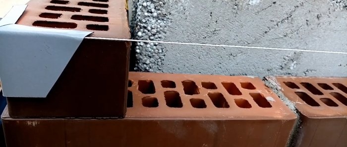 How to make a simple cord clamp from a piece of tin for smooth brick laying