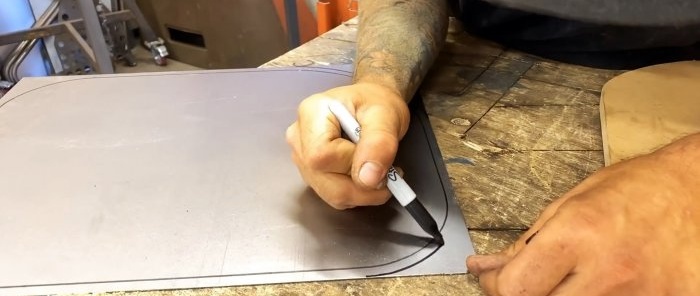 How to make stiffeners on a sheet of metal without a press