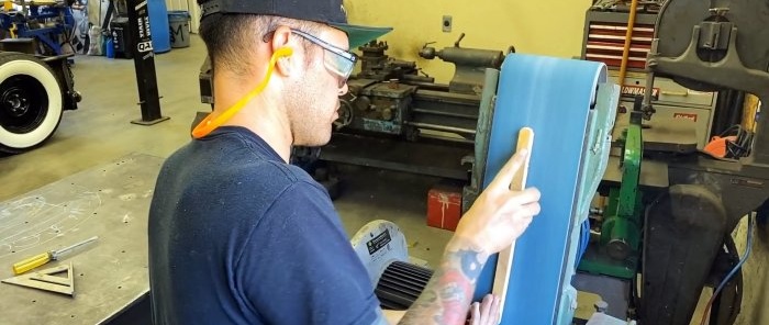 How to make stiffeners on a sheet of metal without a press