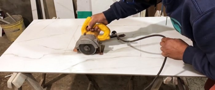 How to make a bathroom sink from ceramic tiles