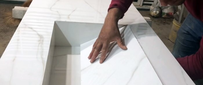 How to make a bathroom sink from ceramic tiles