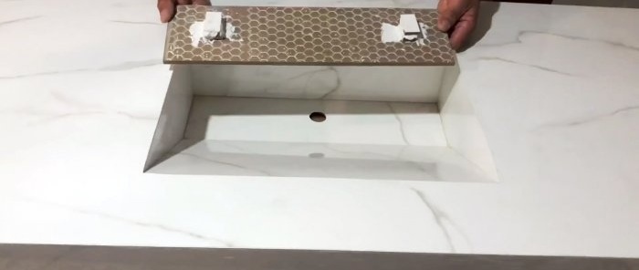 How to make a bathroom sink from ceramic tiles