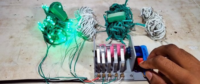 How to make a mechanical garland switch without knowledge of electronics