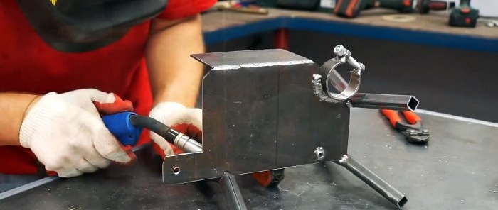 Miniature and functional do-it-yourself grinding attachment for an angle grinder