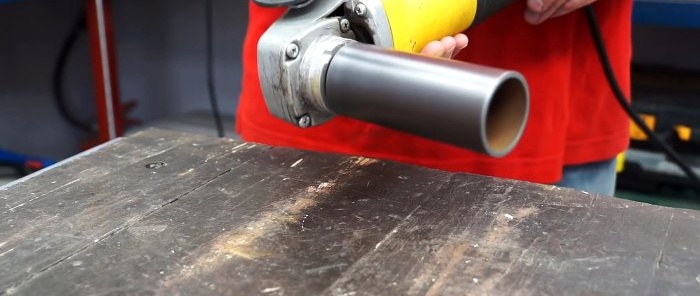 Miniature and functional do-it-yourself grinding attachment for an angle grinder