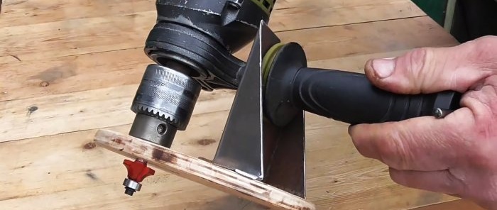 Removable device to turn a regular drill into a router