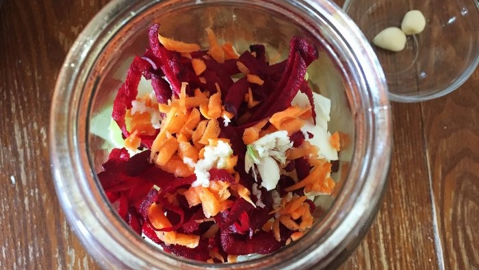 3 types of cabbage in one go, marinated with beets, classic pickled and pickled with berries