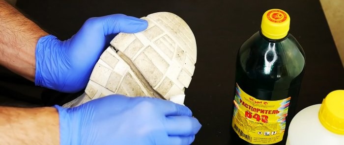 How and with what to seal a broken sole